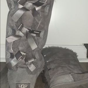 Gray boots